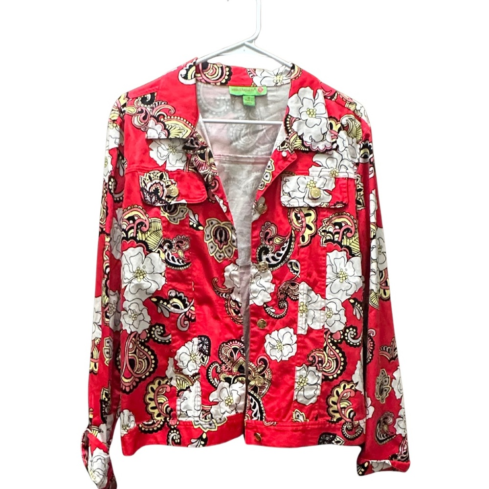 Island Republic Red and White Paisley Jacket